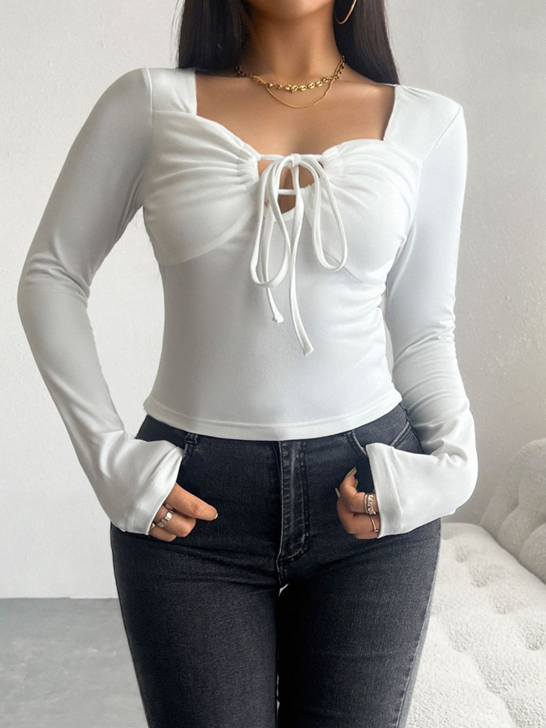 Tied Long Sleeve T-Shirt